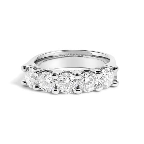 14K Gold 2.0 Ctw Round Diamond Five-Stone Band Ring