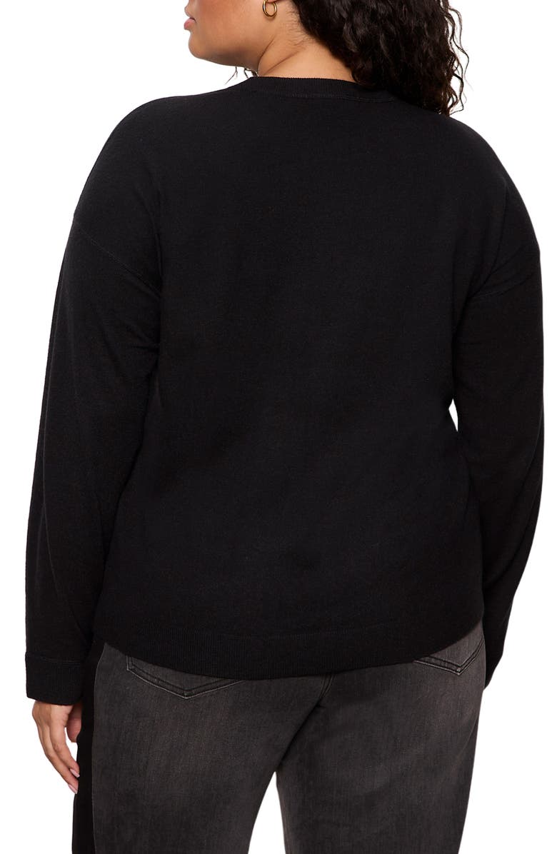 Sanctuary 247 Relaxed Fit Sweater, Alternate, color, Black/ Chalk