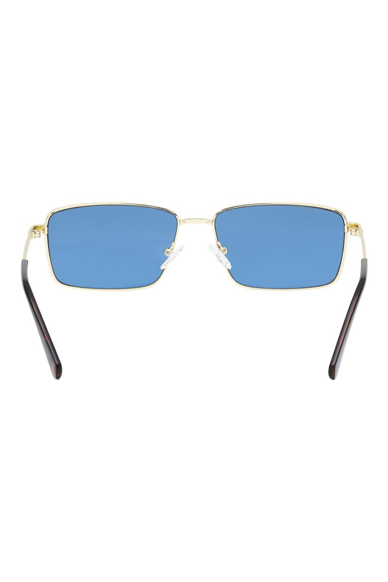 59mm Rectangular Sunglasses, Alternate, color, GOLD / BLUE