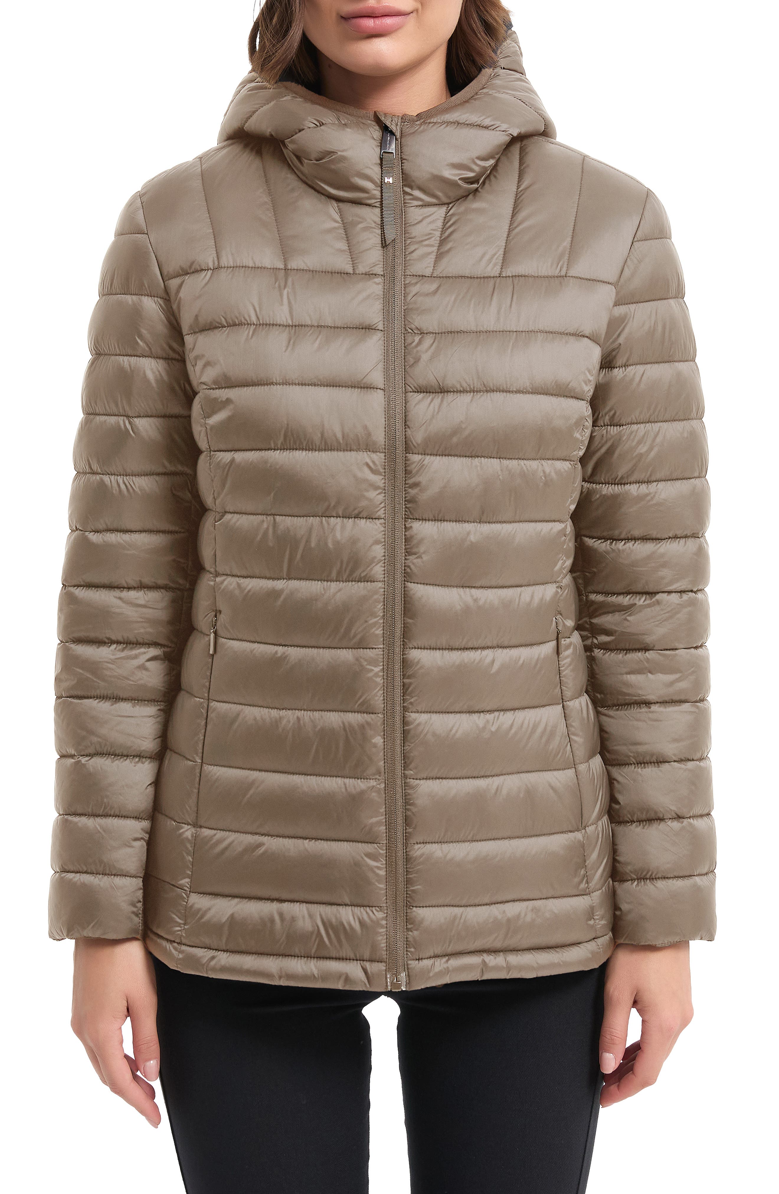 Metallic Quilted Puffer Jacket