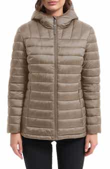 Metallic Quilted Puffer Jacket