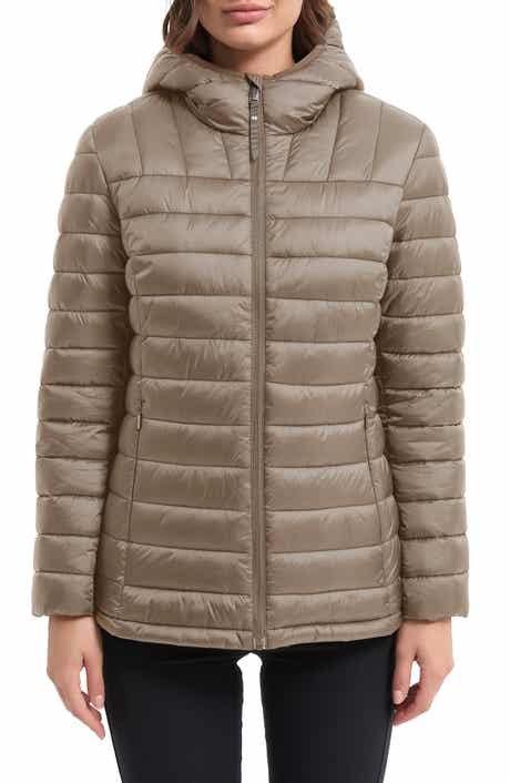 Metallic Quilted Puffer Jacket