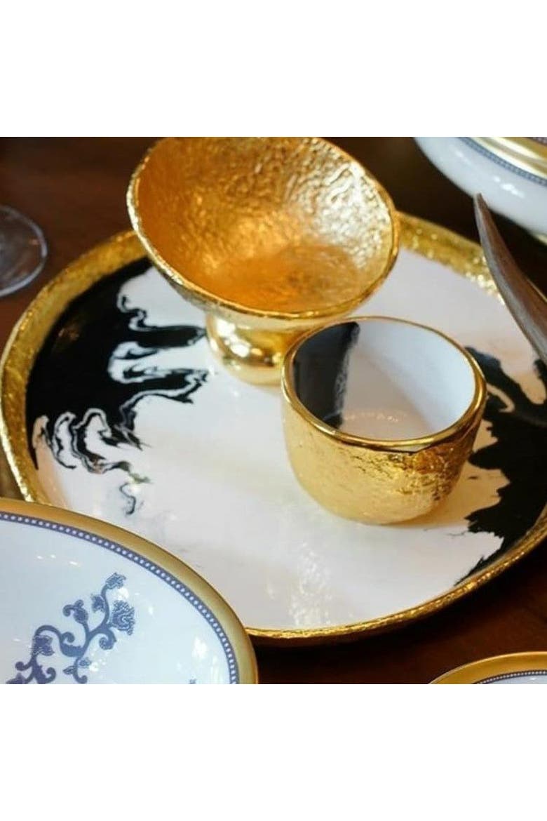 Bianco Nero Platter, Alternate, color, White