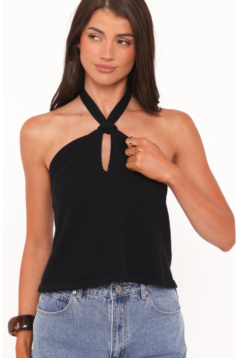 Haley Halter Top, Alternate, color, BLACK