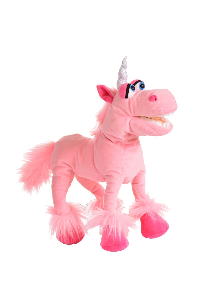 Living Puppets Spark The Pink Unicorn 16 Inch Plush Hand Puppet, Main, color, Pink