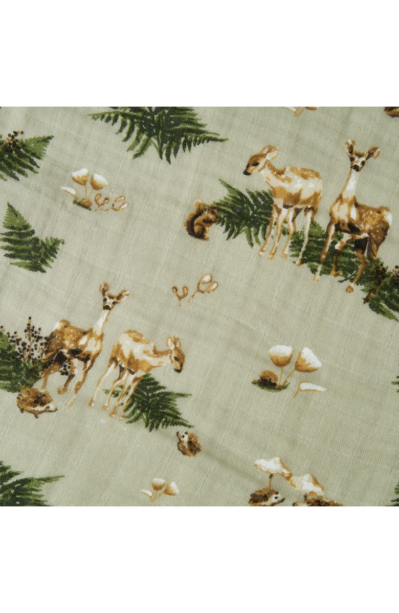 Milkbarn Organic Cotton Crib Sheet, Alternate, color, Forest Party