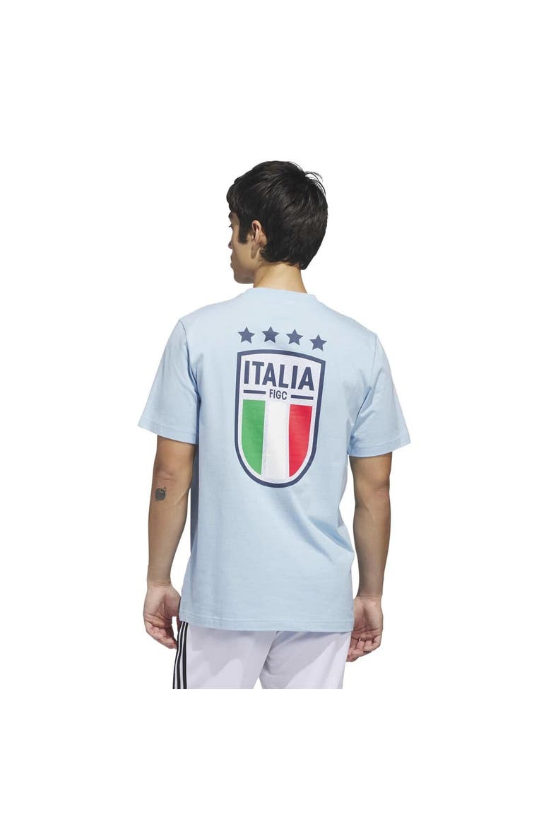 Men's adidas Light Blue Italy National Team 2026 Away Jersey Hook T-Shirt, Alternate, color, Light Blue