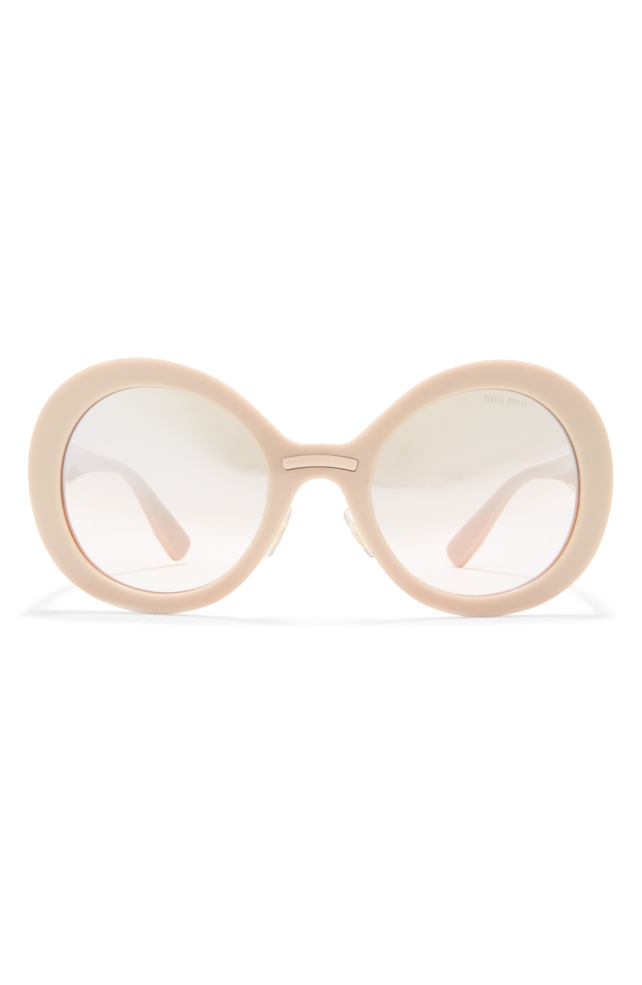 Miu Miu 53mm Round Sunglasses