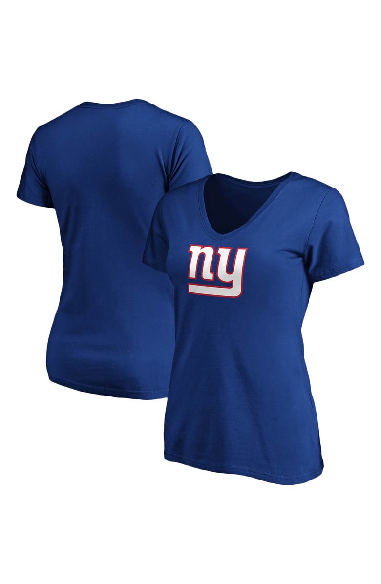 FANATICS Women's Fanatics Branded Royal New York Giants Primary Logo V-Neck T-Shirt, Alternate, color, 