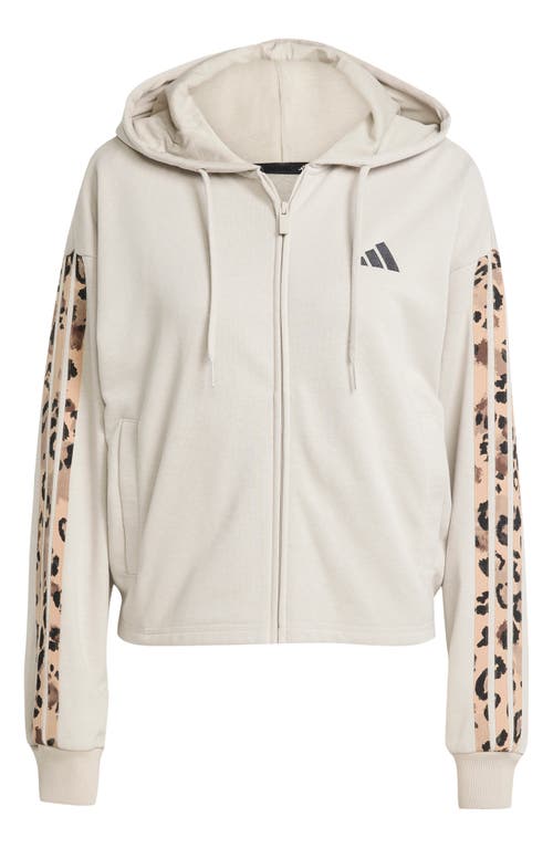 Adidas Originals Adidas 3-stripes Full Zip Hoodie In Gray