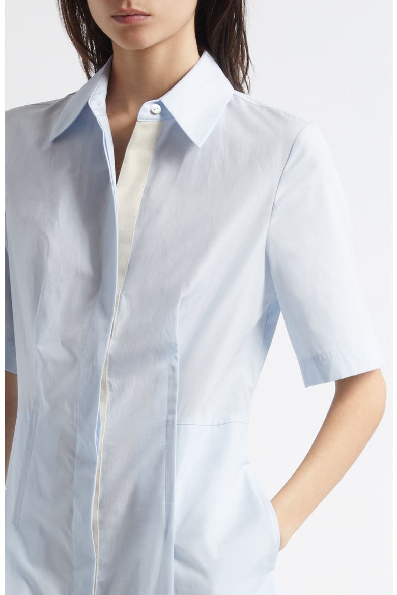 Canvas Tape Shirtdress, Alternate, color, SKY MIST