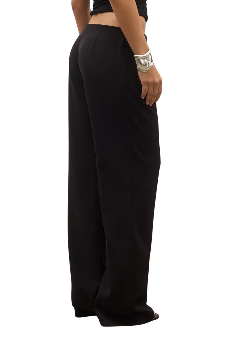 Pietra Low Waist Wide Leg Trousers, Alternate, color, BLACK