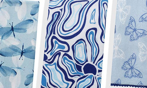 Tiramisu Azure Dreams Kitchen Towel Set In Blue