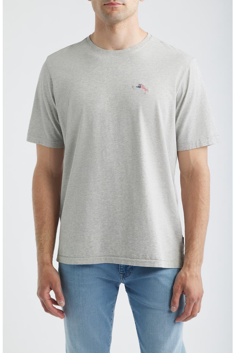 Bali Skyline Americana Pima Cotton T-Shirt, Main, color, GREY HEATHER