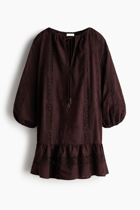 Lace-inset Tunic Dress