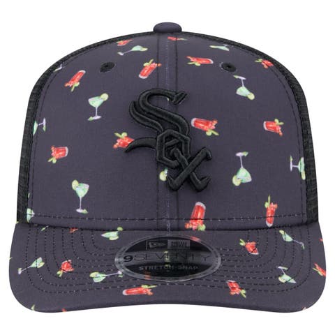 Men's New Era Navy Chicago White Sox Adventure Drinks Pattern 9SEVENTY Stretch-Snap Hat