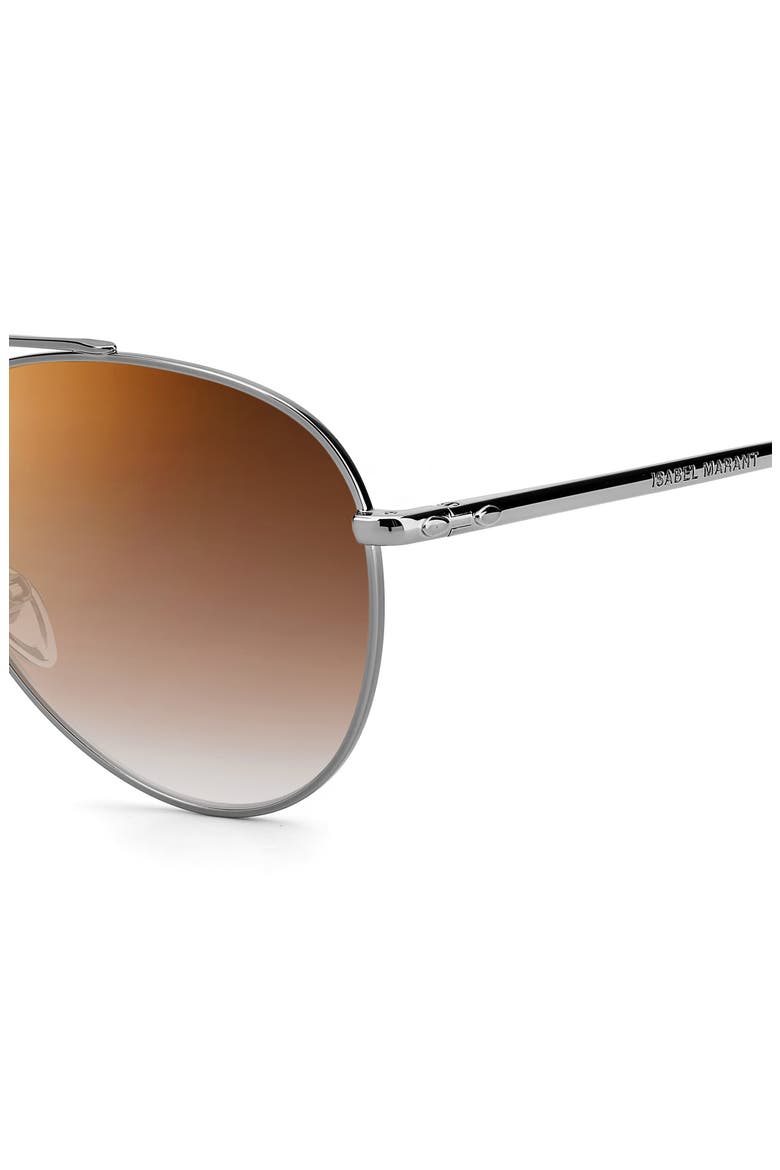 60mm Gradient Aviator Sunglasses, Alternate, color, DARK RUTHEN
