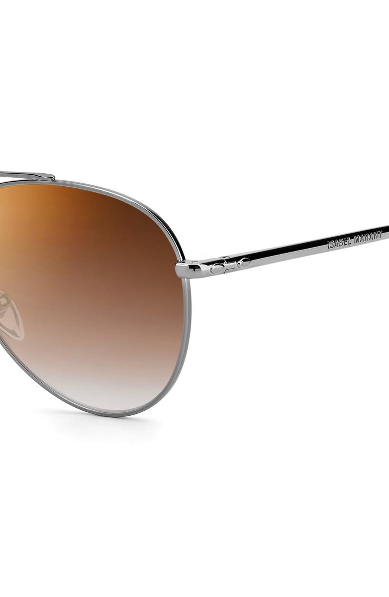 Isabel Marant 60mm Gradient Aviator Sunglasses, Alternate, color, Dark Ruthen