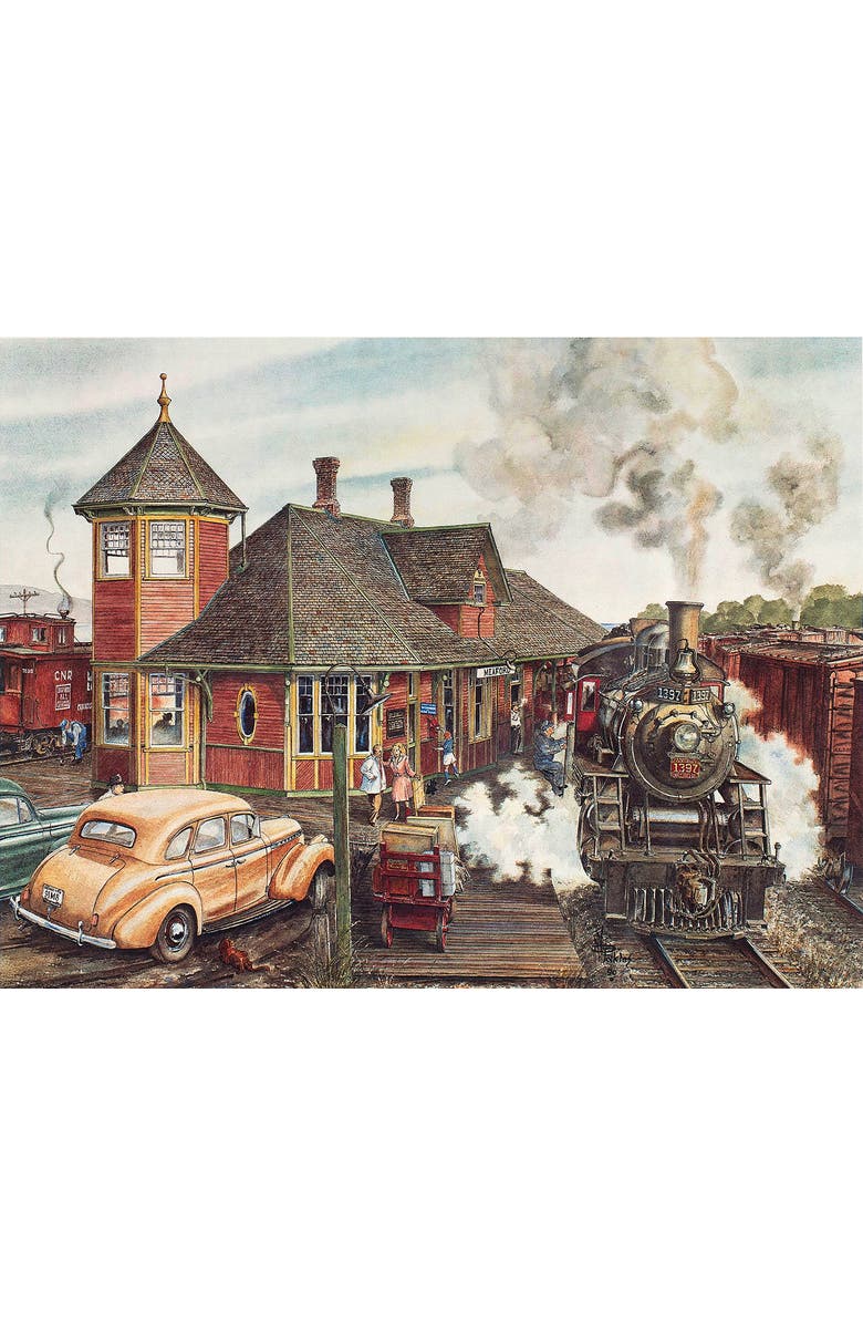 Sunsout Medford Station 500 piece Jigsaw Puzzle for Adults, Alternate, color, Multicolor
