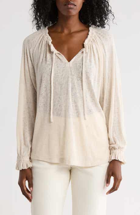 matty m. Long Sleeve Peasant Top