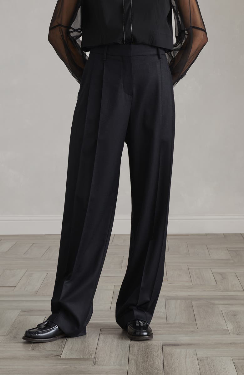 Brunello Cucinelli Loose Straight trousers with monili, Alternate, color,