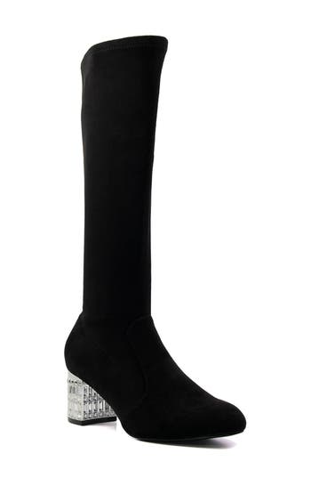 Dune London Starlets Knee High Boot In Black
