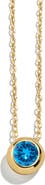 BaubleBar 18k Gold Plated Birthstone Pendant Necklace
