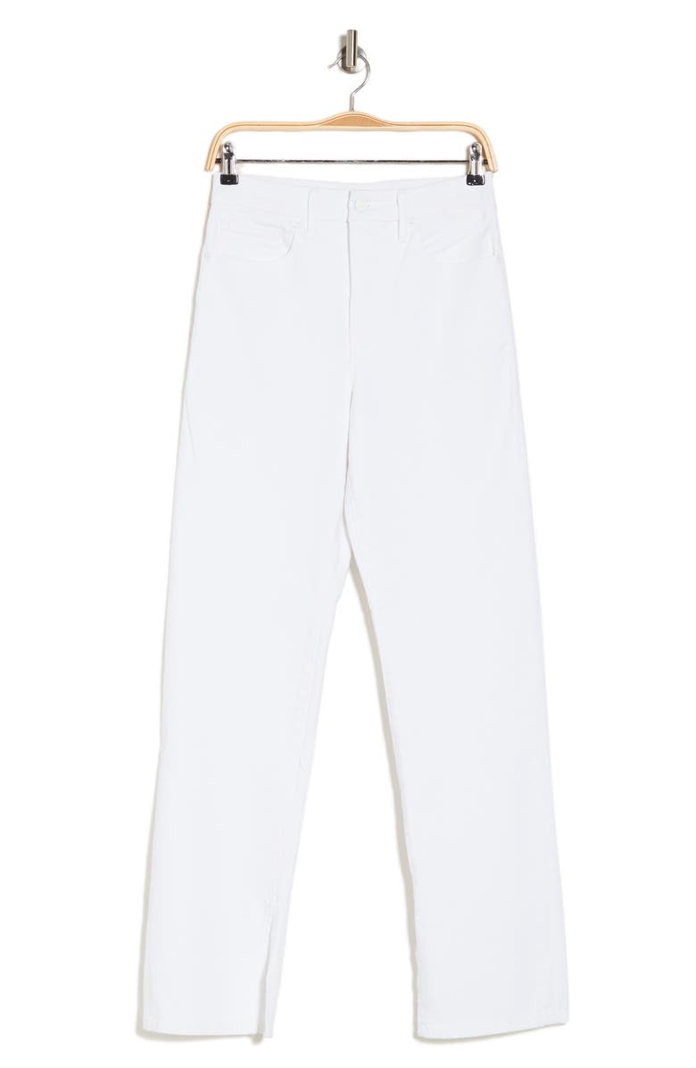 Good American Good Boy High Waist Slit Straight Leg Jeans, Alternate, color, White001