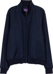 Ralph Lauren Purple Label Felton Linen, Wool & Silk Flight Jacket