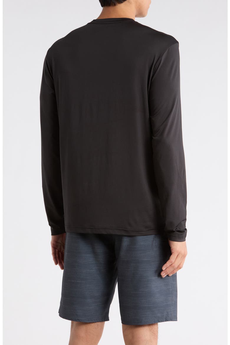 TRVLR UPF Wordmark Long Sleeve T-Shirt, Alternate, color, BLACK