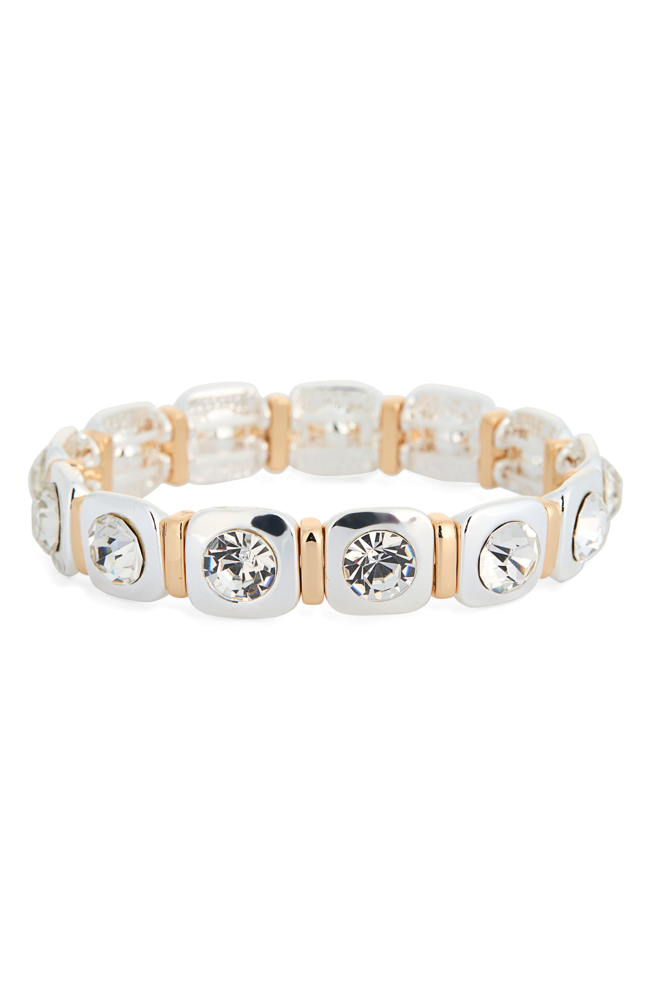 NORDSTROM RACK Crystal Accent Stretch Bracelet