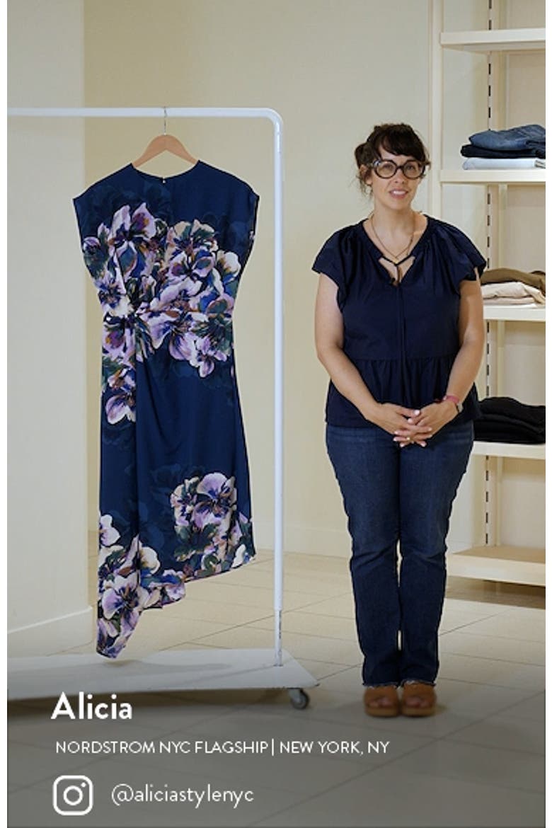 Floral Print Asymmetric Dress video