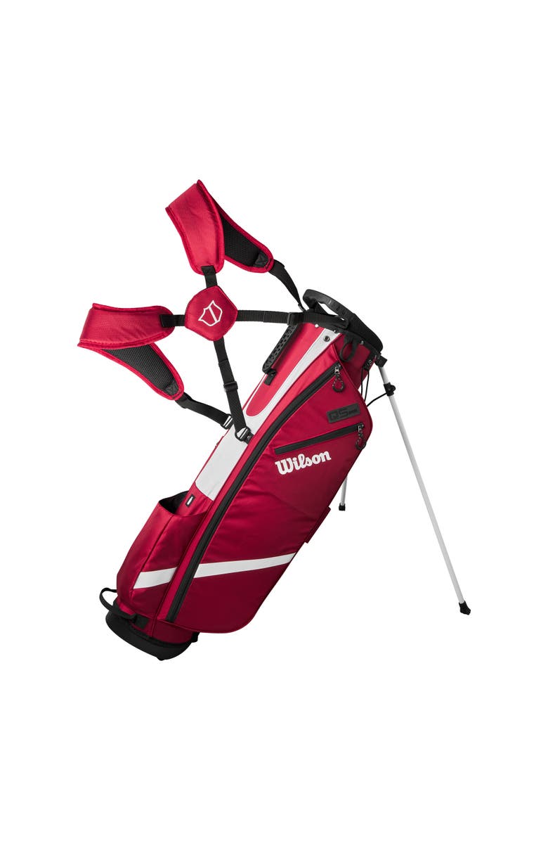 WILSON QS Golf Stand Bag, Main, color, Red/White/Black
