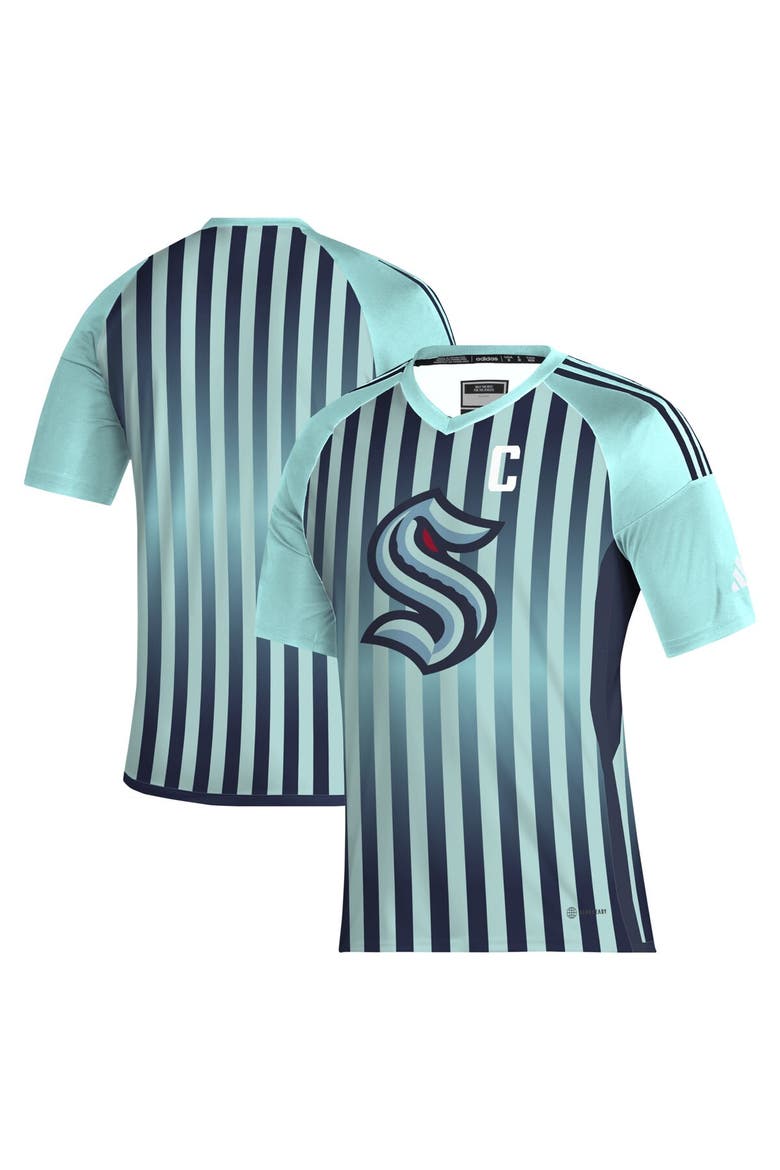 Men's adidas Light Blue Seattle Kraken AEROREADY Raglan Soccer Top, Main, color, Light Blue