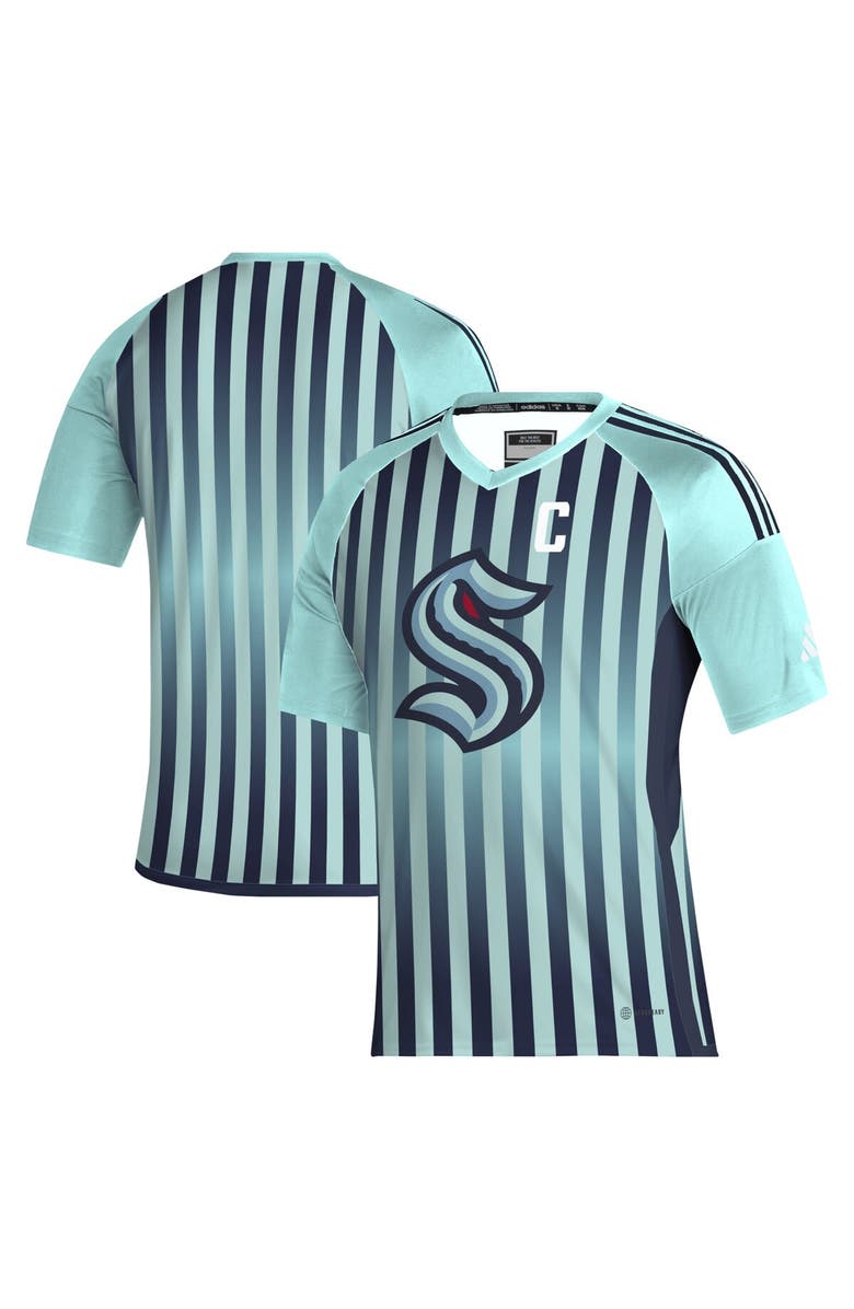 adidas Men's adidas Light Blue Seattle Kraken AEROREADY Raglan Soccer Top, Main, color, 
