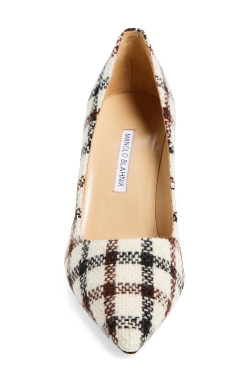 Manolo Blahnik Bb Pointed Toe Tweed Pump In Multi
