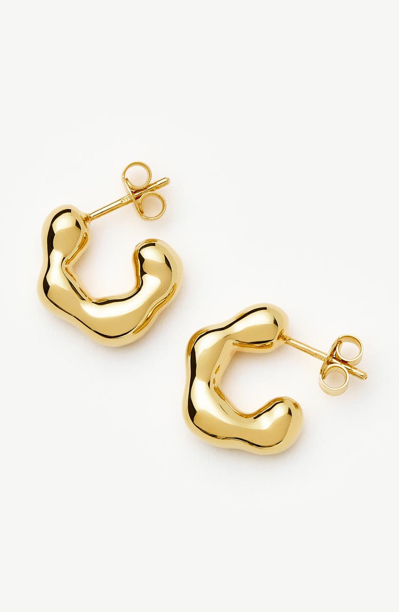 Missoma x Eny Lee Parker Puffy Mini Hoop Earrings, Alternate, color, Gold