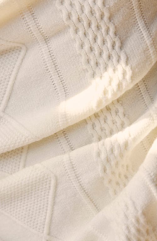 Universal Standard Mixed Cable Stitch Cardigan In Cream