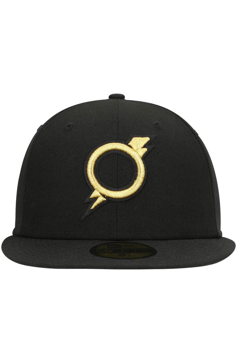 New Era Men's New Era Black Omaha Storm Chasers Authentic Collection Road 59FIFTY Fitted Hat, Alternate, color, 
