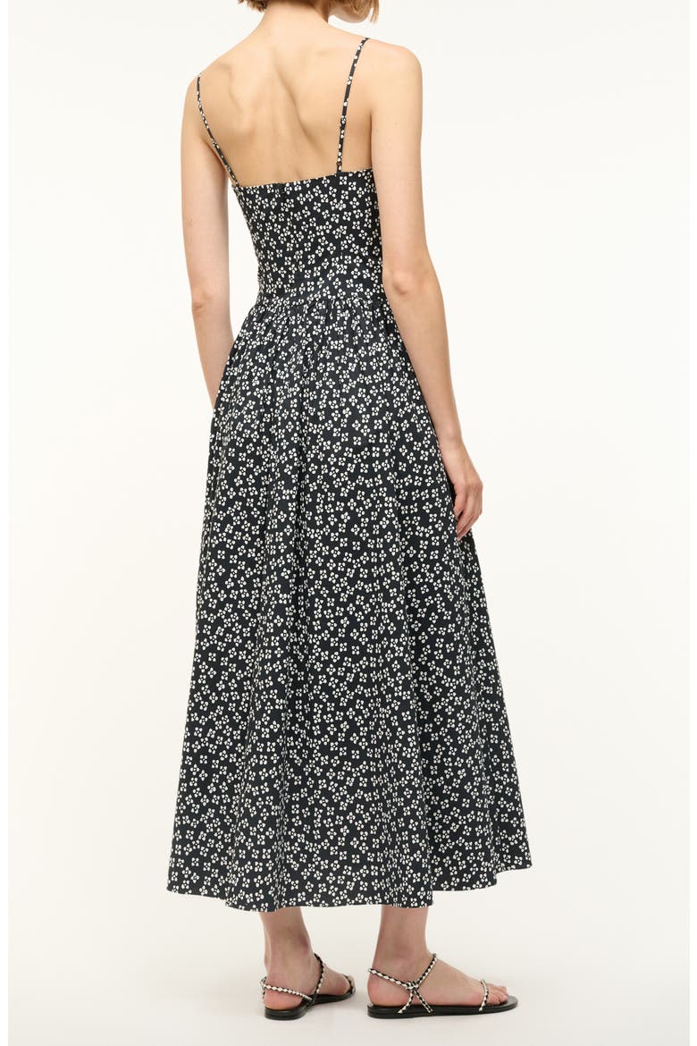 Dena Floral Sundress, Alternate, color, BLACK WOODBLOCK FLORAL