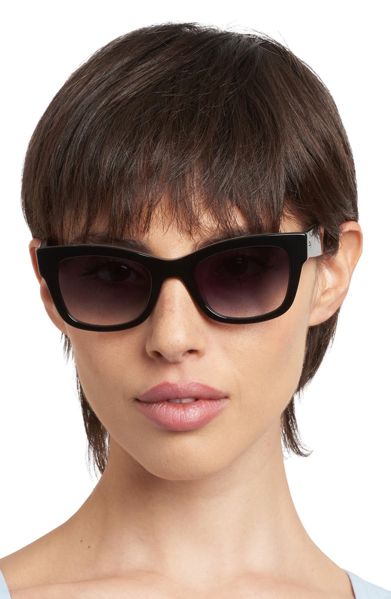 Kate Spade New York aimee 50mm cat eye sunglasses, Alternate, color, 