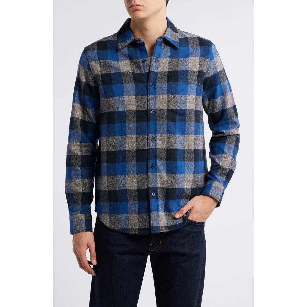 AG Aiden Plaid Cotton Button-Up Shirt in Gingham Blue Multi  product
