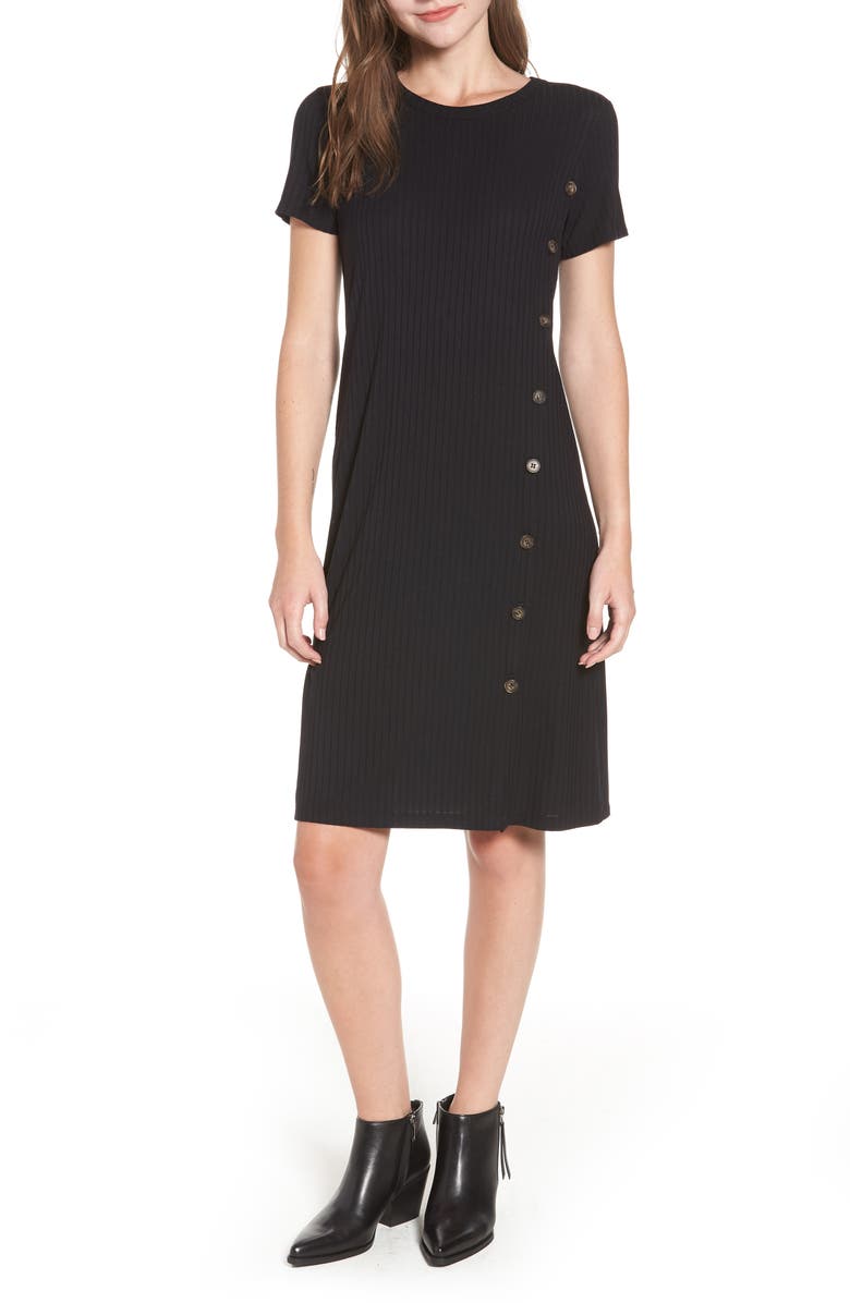 All in Favor Button-Up T-Shirt Dress, Main, color,