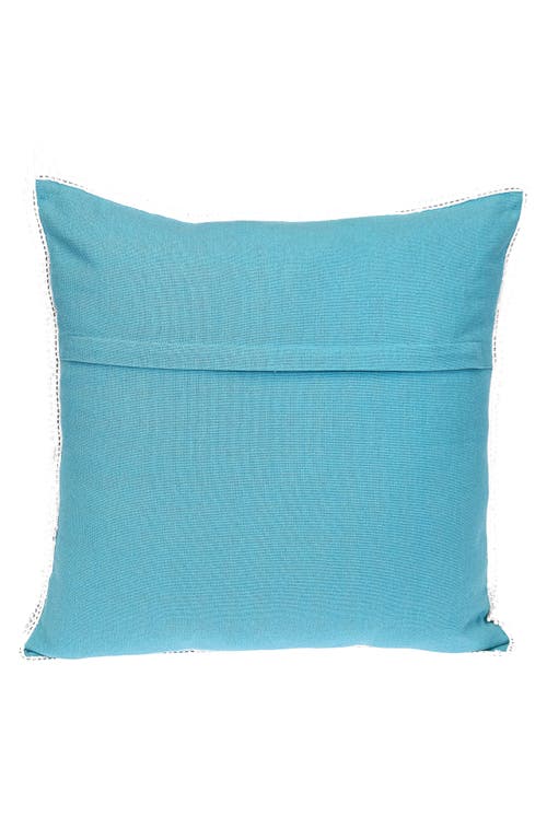 Parkland Collection Crochet Dot Throw Pillow In Blue