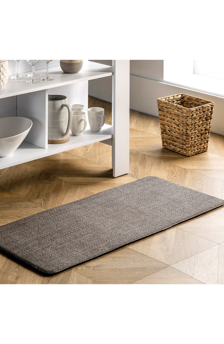 NULOOM Casual Braided Anti Fatigue Kitchen or Laundry Room Comfort Mat - Dark Gray, Alternate, color,