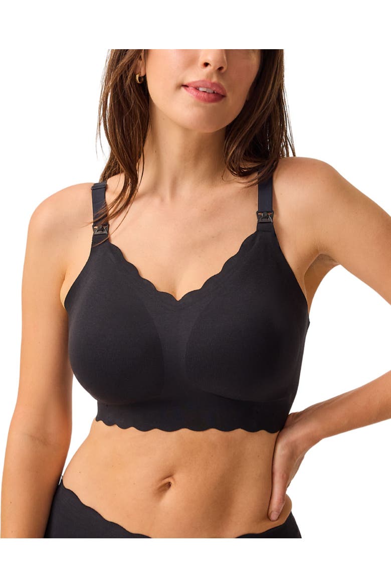 Barebond Cotton Maternity & Nursing Bra, Main, color, Black