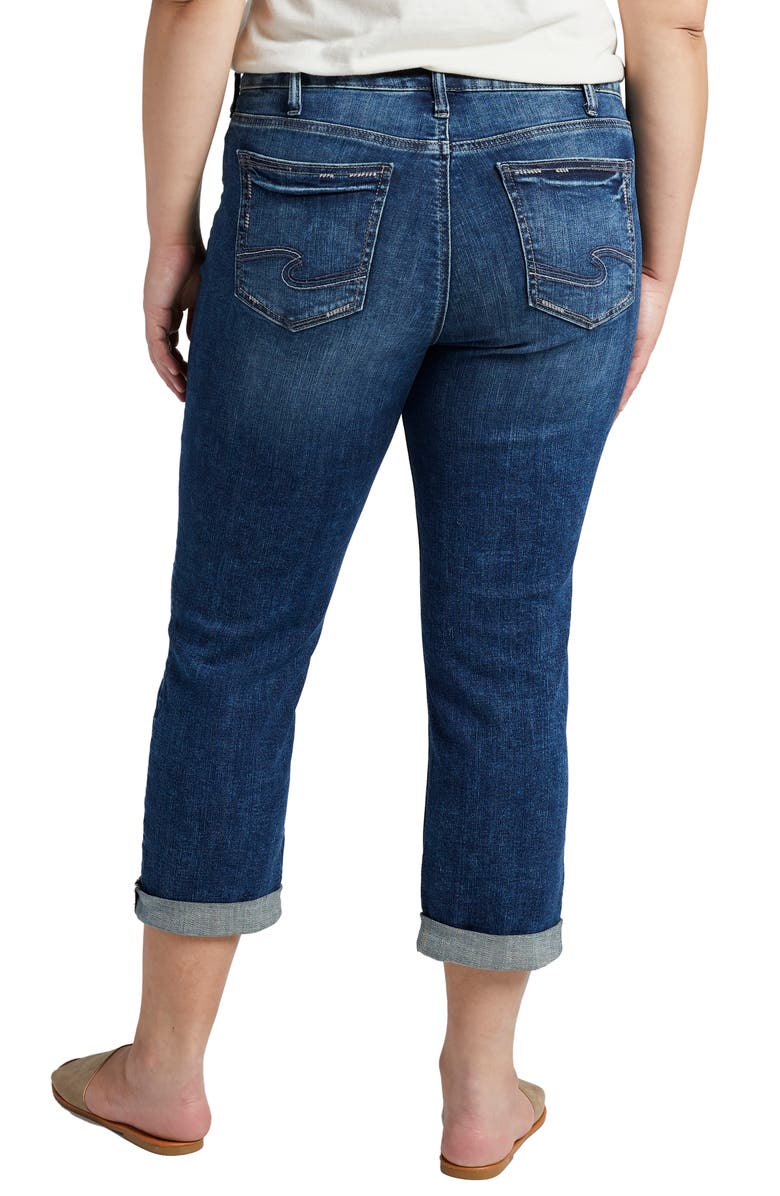 Silver Jeans Co. Suki Capri Jeans, Alternate, color, Indigo
