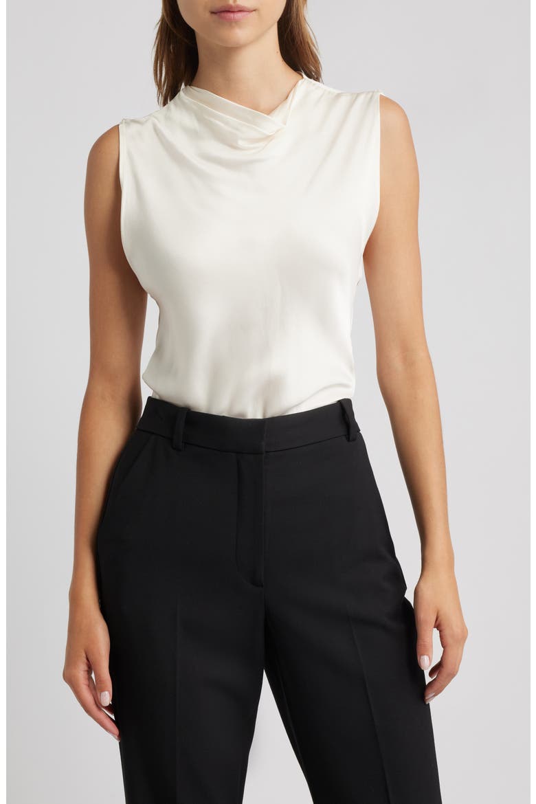 Mart Drape Neck Top, Main, color, ECRU