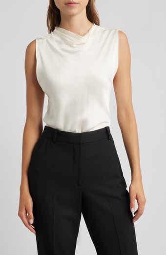 MANGO Mart Drape Neck Top