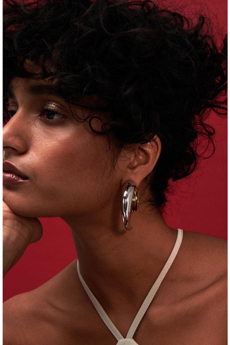 Kiki Mixed Metal Convertible Earrings, Alternate, color, GOLD/SILVER